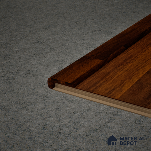 MDF L Nosing Profile Gleam PM 00385 W | 8 ft x 25 x 25 x 12 mm | Compatible for Laminate Wood Floor LF 00261