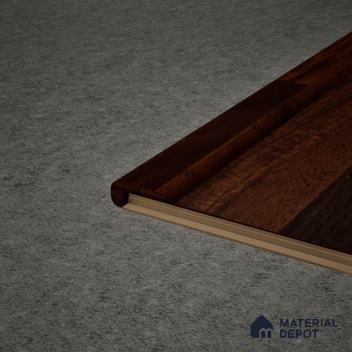 MDF L Nosing Profile Gleam PM 00384 X | 8 ft x 25 x 45 x 12 mm | Compatible for Laminate Wood Floor LF 00265