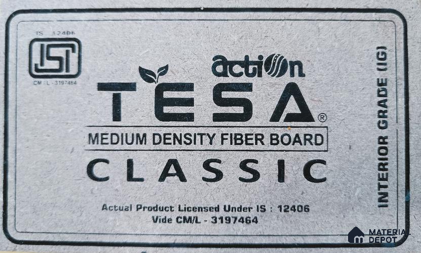 Action Tesa 8 ft x 4 ft Plain Interior Grade MDF - 7 mm