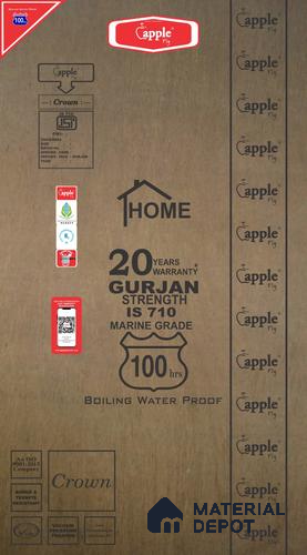 Apple Crown Plus Titanium BWP Grade Blockboard 8 ft x 4 ft Blockboard - 25 mm (30 Years Warranty)