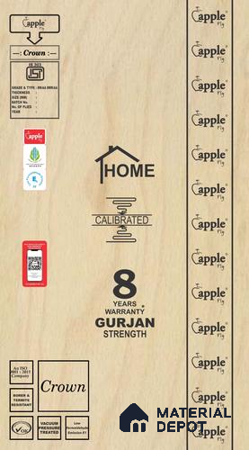 Apple Crown Signature MR Grade Blockboard 7 ft x 4 ft Blockboard - 19 mm (6 Years Warranty)
