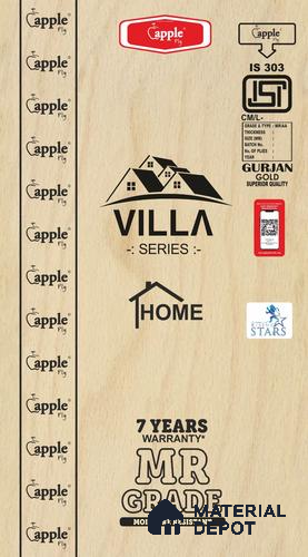 Apple Villa MR Grade Pinewood 8 ft x 4 ft Blockboard - 19 mm (7 Years Warranty)
