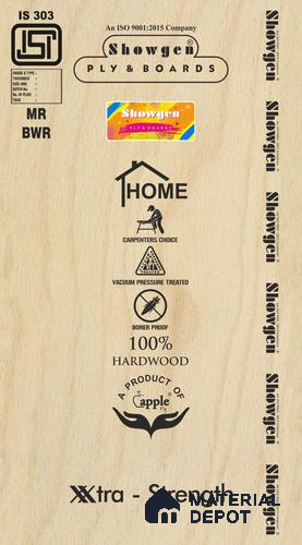Showgen SH ISI MR Grade 8 ft x 4 ft Blockboard - 19 mm