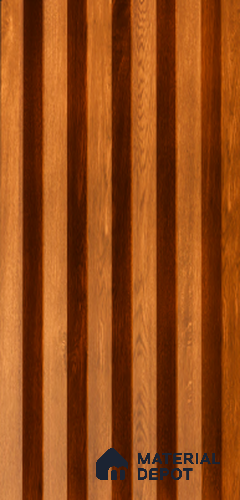 Exterior Grade 9 ft x 4.5 inch AY 21 PVC Membrane Finish Composite Polymer Louvers PN 05847 - 14.5 mm