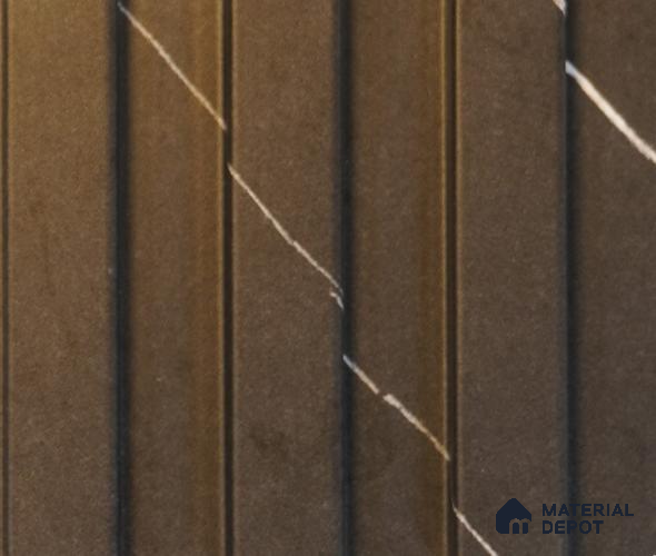 Black Marble Louver PN 00088 (1001-202) 9 ft x 4.7 inch MDF Panel - 18 mm | Suitable for Feature Wall, TV Unit & Living Room | Width is Subjected to 5% Variation