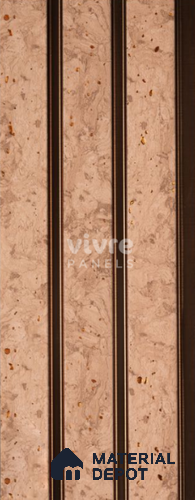 Brown Stone Louver 2012 El Dorada 8 ft x 4.9 inch Charcoal Panel - 12 mm | Suitable for Feature Wall, TV Unit & Living Room | Width is Subjected to 5% Variation