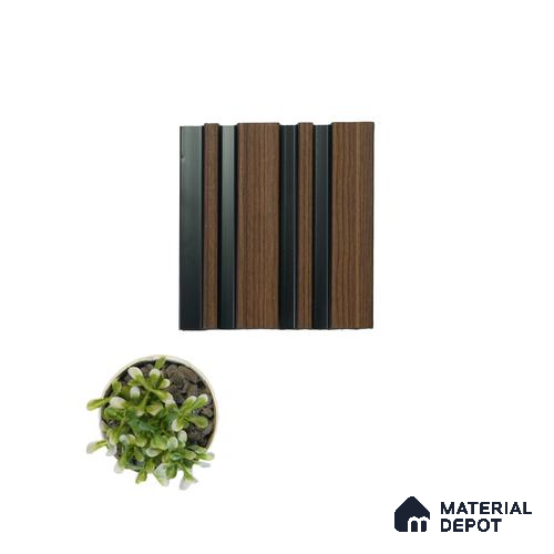 Brown Wooden Louver 2014 Zingana 8 ft x 4.9 inch Charcoal Panel - 12 mm | Suitable for Feature Wall, TV Unit & Living Room | Width is Subjected to 5% Variation
