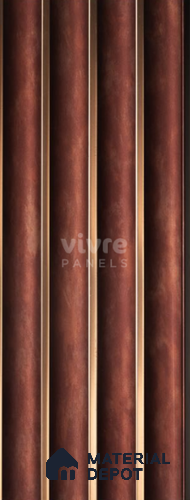 Brown Wooden Louver 2018 Vino 8 ft x 4.9 inch Charcoal Panel - 12 mm | Suitable for Feature Wall, TV Unit & Living Room | Width is Subjected to 5% Variation