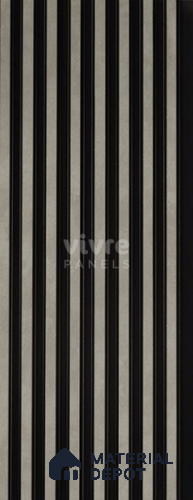 Grey Metallic Louver 2021 El Limo 8 ft x 4.9 inch Charcoal Panel - 12 mm | Suitable for Feature Wall, TV Unit & Living Room | Width is Subjected to 5% Variation