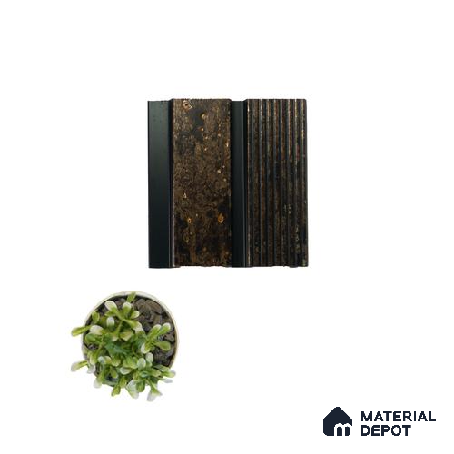 Brown Wooden Louver 2023 Brillo Oscura 8 ft x 4.9 inch Charcoal Panel - 12 mm | Suitable for Feature Wall, TV Unit & Living Room | Width is Subjected to 5% Variation