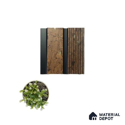 Brown Wooden Louver 2024 Brillo Ligera 8 ft x 4.9 inch Charcoal Panel - 12 mm | Suitable for Feature Wall, TV Unit & Living Room | Width is Subjected to 5% Variation