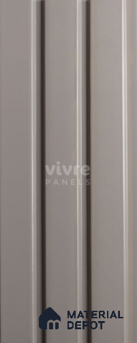 White Plain Colour Louver 2029 (2029 Color Series) 8 ft x 4.9 inch Charcoal Panel - 12 mm | Suitable for Feature Wall, TV Unit & Living Room | Width is Subjected to 5% Variation