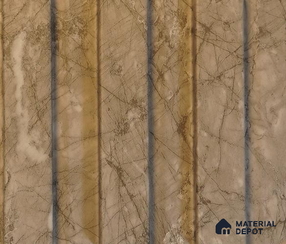 Grey Marble Louver PN 00089 (1001-203) 9 ft x 4.7 inch MDF Panel - 18 mm | Suitable for Feature Wall, TV Unit & Living Room | Width is Subjected to 5% Variation