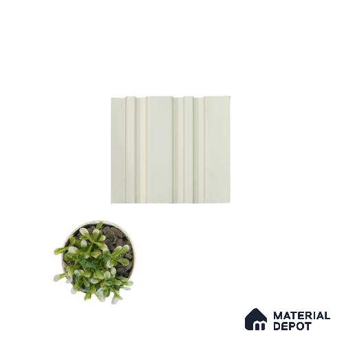 White Plain Colour Louver InfiColor 2027 An Infinite Palette of Colors 8 ft x 4.9 inch Charcoal Panel - 12 mm | Suitable for Feature Wall, TV Unit & Living Room | Width is Subjected to 5% Variation