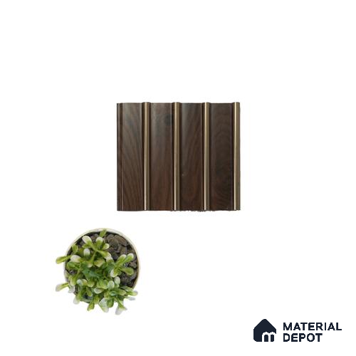 Brown Wooden Louver PN 00110 (VL 41) 8 ft x 5 inch Charcoal Panel - 12 mm | Suitable for Feature Wall, TV Unit & Living Room | Width is Subjected to 5% Variation