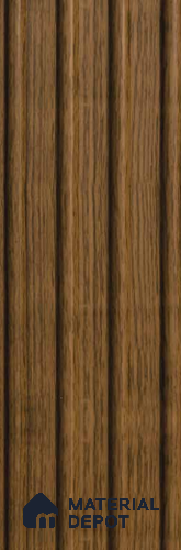 Brown Wooden Louver PN 00112 (VL 43) 8 ft x 5 inch Charcoal Panel - 12 mm | Suitable for Feature Wall, TV Unit & Living Room | Width is Subjected to 5% Variation
