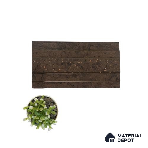 Brown Wooden Louver PN 00114 (VL 45) 8 ft x 5 inch Charcoal Panel - 12 mm | Suitable for Feature Wall, TV Unit & Living Room | Width is Subjected to 5% Variation