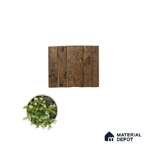 Brown Wooden Louver PN 00117 (VL 48) 8 ft x 5 inch Charcoal Panel - 12 mm | Suitable for Feature Wall, TV Unit & Living Room | Width is Subjected to 5% Variation