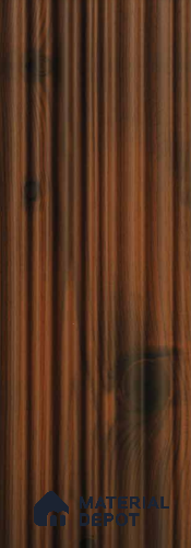 Brown Wooden Louver PN 00118 (VL 49) 8 ft x 5 inch Charcoal Panel - 12 mm | Suitable for Feature Wall, TV Unit & Living Room | Width is Subjected to 5% Variation