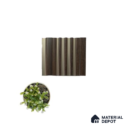 Brown Luxury Louver PN 00123 (VL 54) 8 ft x 5 inch Charcoal Panel - 12 mm | Suitable for Feature Wall, TV Unit & Living Room | Width is Subjected to 5% Variation