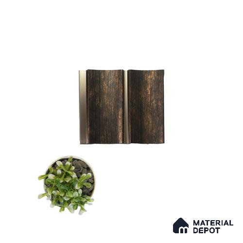 Brown Wooden Louver VL 02 PA (VL 02) 8 ft x 4.9 inch Charcoal Panel - 12 mm | Suitable for Feature Wall, TV Unit & Living Room | Width is Subjected to 5% Variation