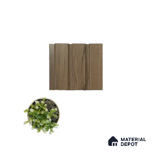 Brown Wooden Louver VL 03 WO (VL 03) 8 ft x 4.9 inch Charcoal Panel - 12 mm | Suitable for Feature Wall, TV Unit & Living Room | Width is Subjected to 5% Variation