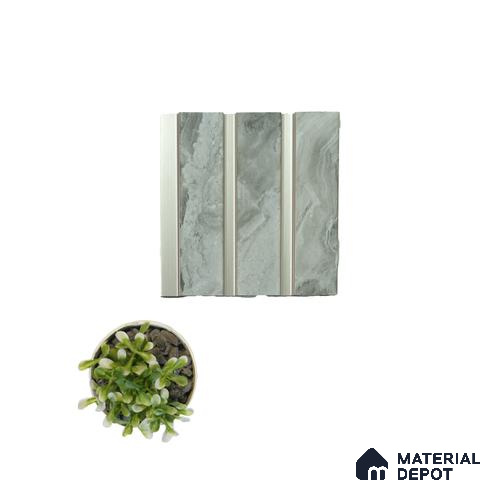 Grey Stone Louver VL 08 TE (VL 08) 8 ft x 4.9 inch Charcoal Panel - 12 mm | Suitable for Feature Wall, TV Unit & Living Room | Width is Subjected to 5% Variation