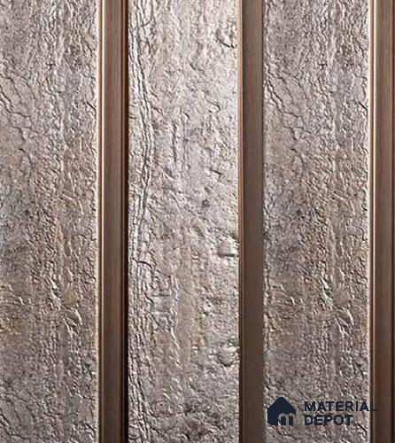 Chocolate Brown Stone Louver VL 11 TE (VL 11) 8 ft x 4.9 inch Charcoal Panel - 12 mm | Suitable for Feature Wall, TV Unit & Living Room | Width is Subjected to 5% Variation