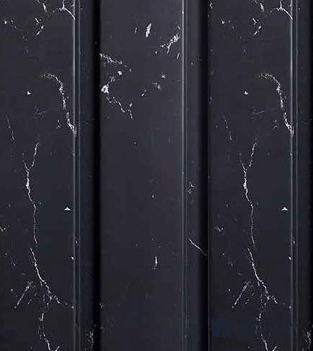 Black Marble Louver VL 13 TE (VL 13) 8 ft x 4.9 inch Charcoal Panel - 12 mm | Suitable for Feature Wall, TV Unit & Living Room | Width is Subjected to 5% Variation
