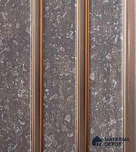 Brown Stone Louver VL 15 HA (VL 15) 8 ft x 4.9 inch Charcoal Panel - 12 mm | Suitable for Feature Wall, TV Unit & Living Room | Width is Subjected to 5% Variation