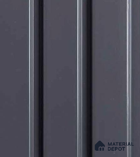 Black Plain Colour Louver VL 30 GR (VL 30) 8 ft x 4.9 inch Charcoal Panel - 12 mm | Suitable for Feature Wall, TV Unit & Living Room | Width is Subjected to 5% Variation