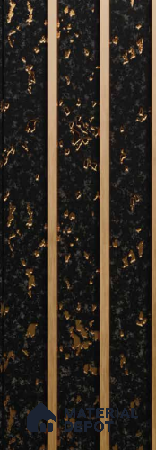 Black Rustic Louver PN 00006 (VL 58) 8 ft x 4.9 inch Panel - 12 mm | Suitable for Feature Wall, TV Unit & Living Room | Width is Subjected to 5% Variation