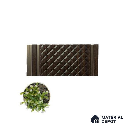 Brown Patterned Look Charcoal Decorative Wall Panel VX3001 8 ft x 8.2 inch - 3 mm | Suitable for Feature Wall, TV Unit & Living Room | Width is Subjected to 5% Variation