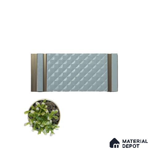 Blue Patterned Look Charcoal Decorative Wall Panel VX3003 8 ft x 8.2 inch - 3 mm | Suitable for Feature Wall, TV Unit & Living Room | Width is Subjected to 5% Variation