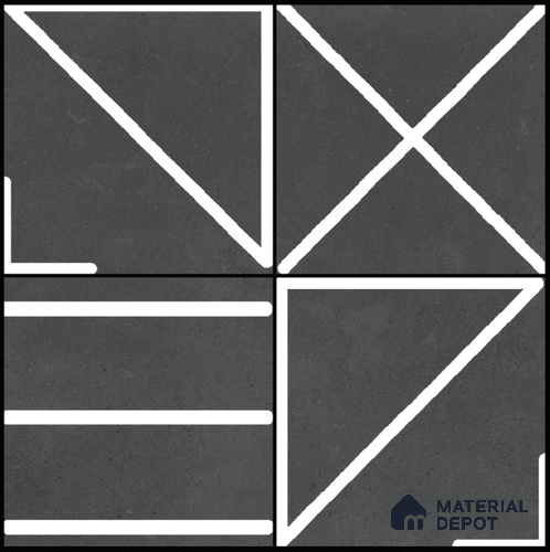 Moroccan Wall & Floor Tile TL 10827 Onyx Echo 1 ft x 1 ft Matt Luster Finish Ceramic Tile - 10 mm | Random Design | Please Expect a Slight Variation of Pattern