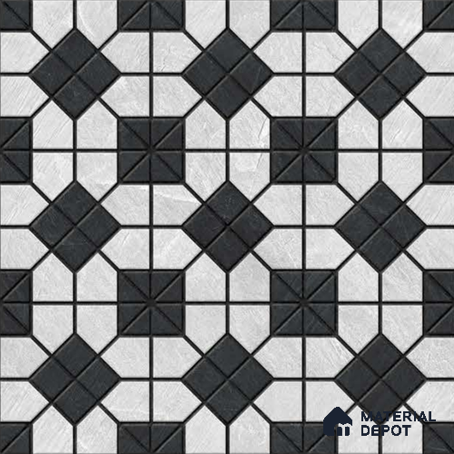 Marbles & Stones Floor Tile TL 10833 Obsidian Field 20 inc x 20 inc Matte Finish Vitrified Heavy Duty Parking Tile - 12 mm  | Pattern Alignment May Vary | 2-3 mm Spacer is Mandatory