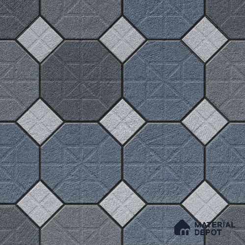 Marbles & Stones Floor Tile TL 10833 C Shadow Grey 20 inc x 20 inc Matte Finish Vitrified Heavy Duty Parking Tile - 12 mm  | Pattern Alignment May Vary | 2-3 mm Spacer is Mandatory