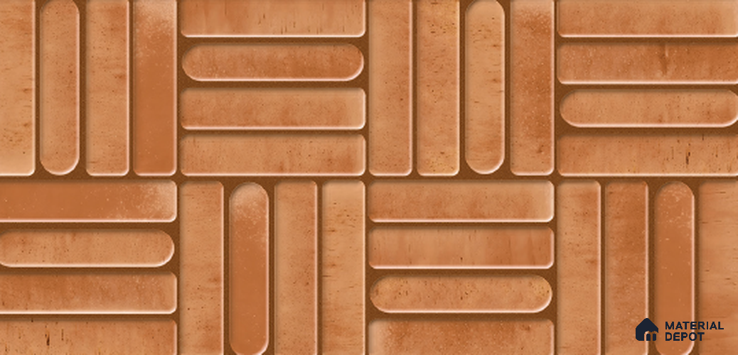 Faux Subway Wall Tile TL 10774 Umber Brown Highlighter 2 ft x 1 ft Glossy Finish Ceramic Tile - 9 mm | Please Expect a Slight Variation of Pattern