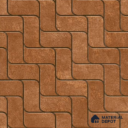 Patterned Floor Tile TL 10828 Rustic Umber 20 inc x 20 inc Matte Finish Vitrified Heavy Duty Parking Tile - 12 mm | Pattern Alignment May Vary | 2-3 mm Spacer is Mandatory
