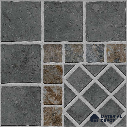 Marbles & Stones Floor Tile TL 10834 B Ash Grey 20 inc x 20 inc Matte Finish Vitrified Heavy Duty Parking Tile - 12 mm  | Pattern Alignment May Vary | 2-3 mm Spacer is Mandatory