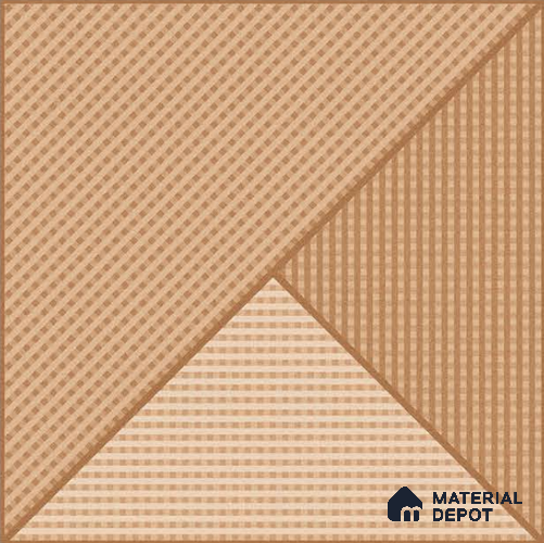 Patterned Floor Tile TL 10831 Dazzle Mocha 20 inc x 20 inc Matte Finish Vitrified Heavy Duty Parking Tile - 12 mm  | Pattern Alignment May Vary | 2-3 mm Spacer is Mandatory