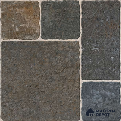Marbles & Stones Floor Tile TL 10830 B Ebony Cube 20 inc x 20 inc Matte Finish Vitrified Heavy Duty Parking Tile - 12 mm  | Pattern Alignment May Vary | 2-3 mm Spacer is Mandatory