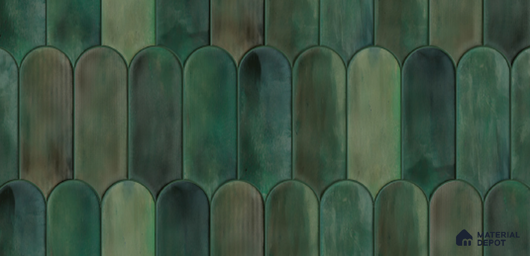 Faux Subway Wall Tile TL 10763 Emerald Dark 2 ft x 1 ft Glossy Finish Ceramic Tile - 9 mm | Please Expect a Slight Variation of Pattern