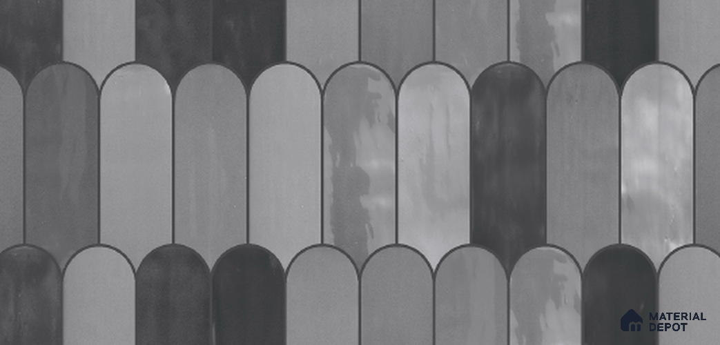 Faux Subway Wall Tile TL 10768 Luster Grey Highlighter 2 ft x 1 ft Glossy Finish Ceramic Tile - 9 mm | Please Expect a Slight Variation of Pattern