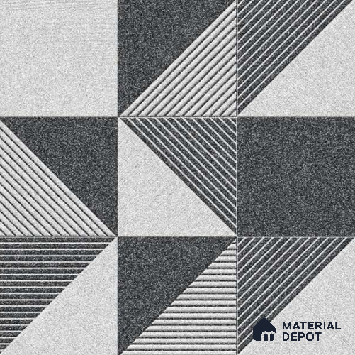 Patterned Floor Tile TL 10835 B Stone Facade 20 inc x 20 inc Matte Finish Vitrified Heavy Duty Parking Tile - 12 mm | Pattern Alignment May Vary | 2-3 mm Spacer is Mandatory