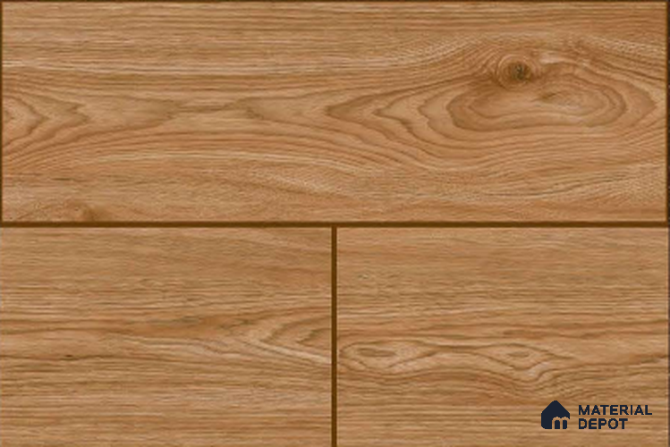 TL 01787 B Dark Woody Brown 18 x 12 inch Glossy Finish Ceramic Wall Tile - 7 mm