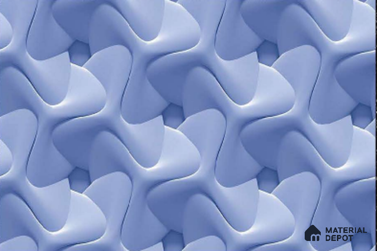 3D Wall Tile TL 01778 D Floor Azureous Blue 12 x 12 inch Matte Finish Ceramic Floor Tile - 7 mm