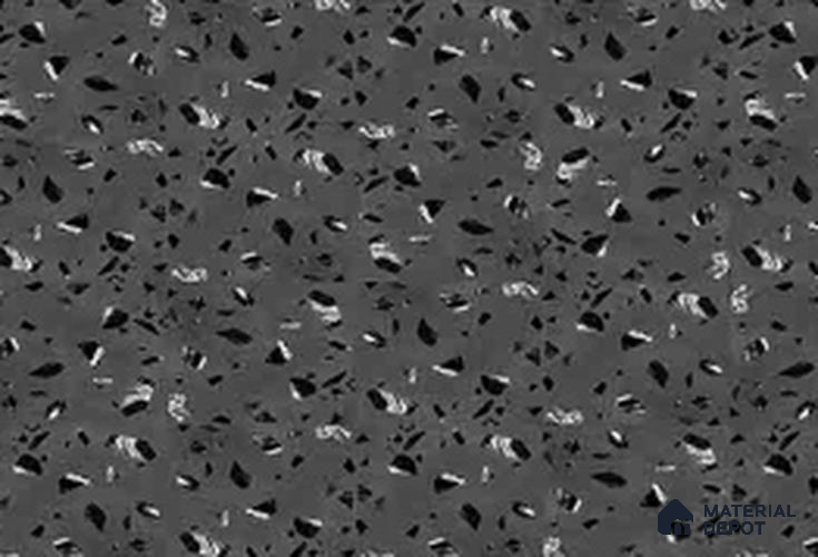 TL 01805 D Dark Noir Black 12 x 12 inch Matte Finish Ceramic Floor Tile - 7 mm