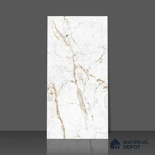 Marble Wall & Floor Tile TL 05115 B Marblis Frosted Pearl 4 ft x 2 ft Vitrified Endless Carving Matte Finish - 9 mm (Random 4) | Suitable for Living Room, Bedroom & Bathroom