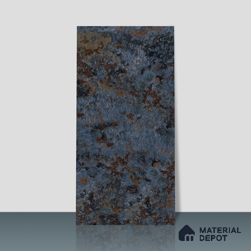 Marble Wall & Floor Tile TL 05125 Marblis Cobalt Cascade 4 ft x 2 ft  Vitrified Metallic Finish - 9 mm (Random 4) | Suitable for Living Room, Bedroom & Bathroom